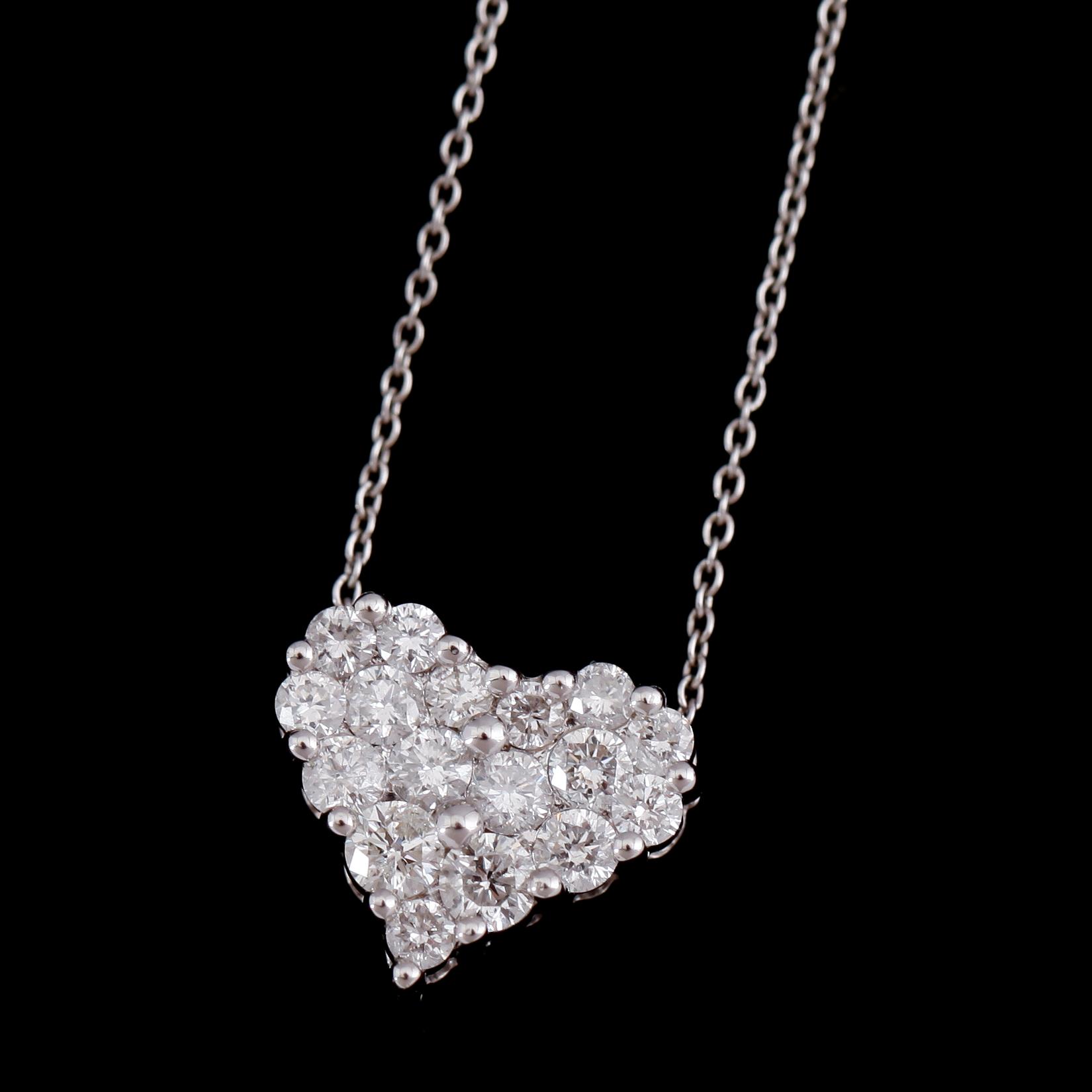 HÄNGE, 18 k vitguld, briljantslipade diamanter tot ca 0.56 ct.