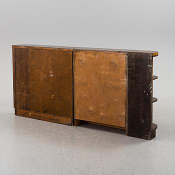 A TWO SECTION BOOKCASE, art déco, first half of the 20th century.