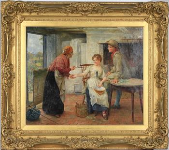 DELAPOER DOWNING, olja på duk, sign.