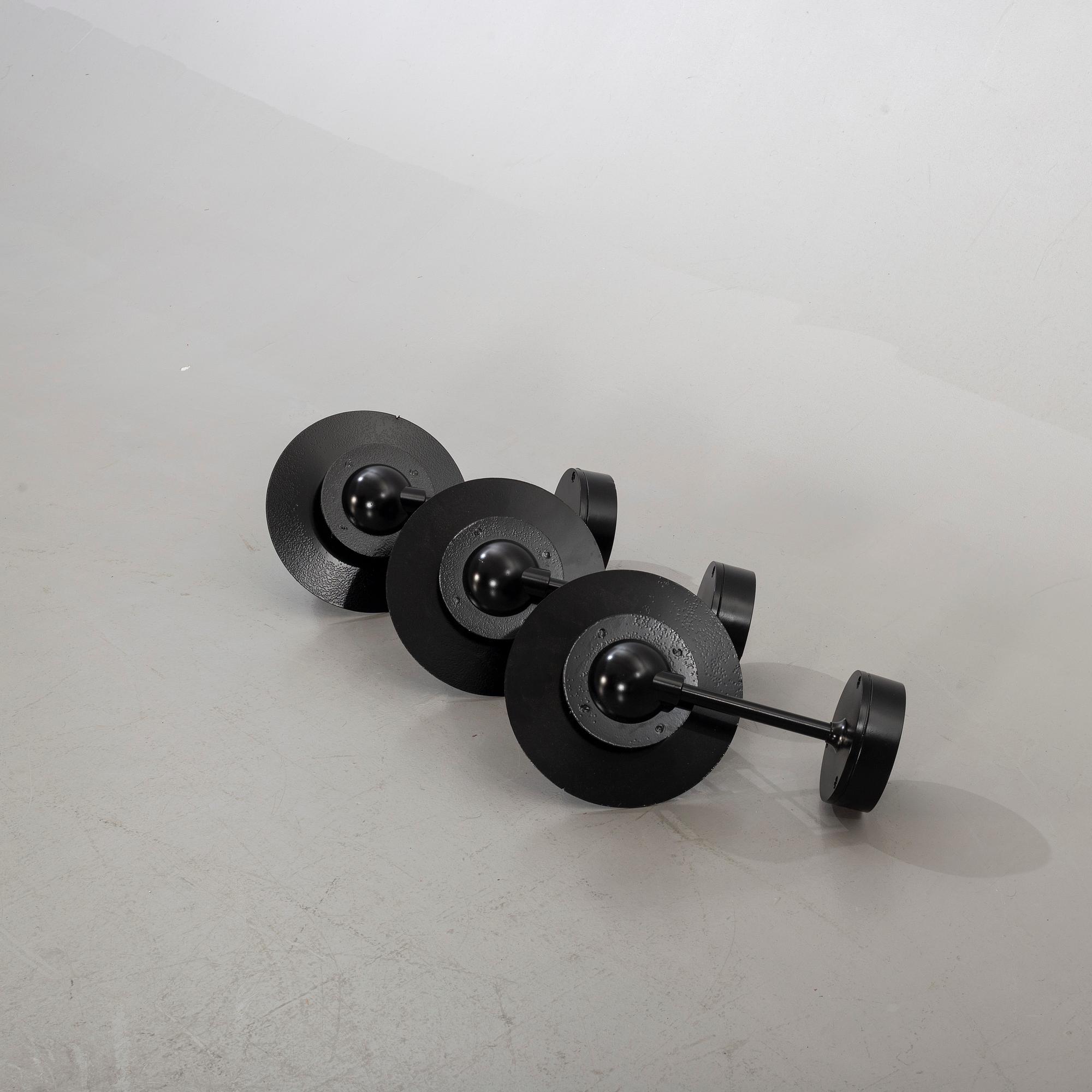 JENS MØLLER-JENSEN, three wall lamps for out doors, "Albertslund", Louis Poulsen.