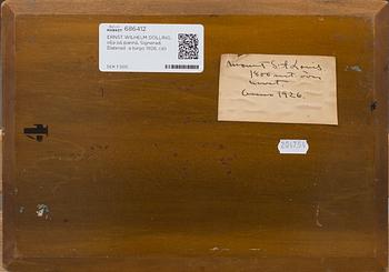 ERNST WILHELM DÖLLING, olja på pannå. Signerad. Daterad  a tergo 1926.