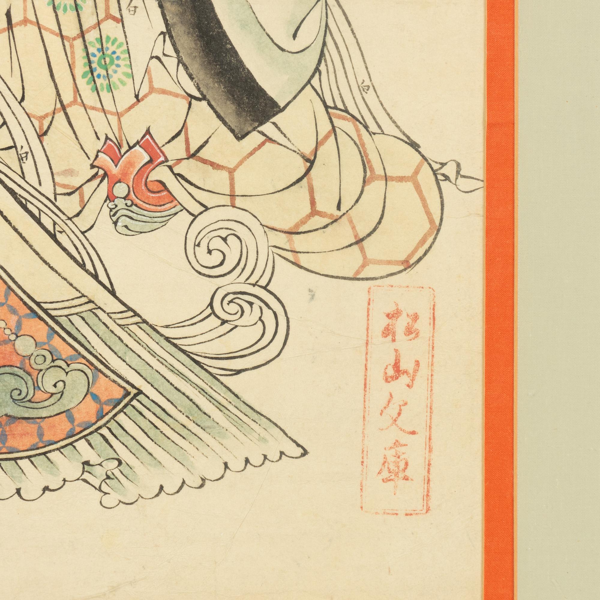 Gouache och tusch på papper, Kina, 1900-tal.