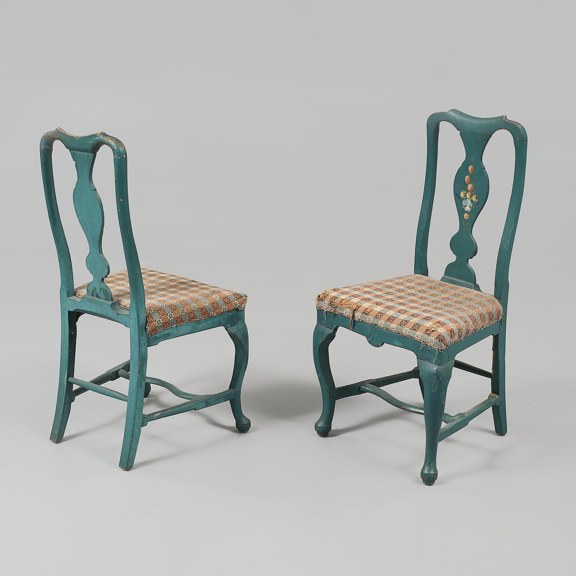STOLAR, 7 st, senbarockstil, 1800-tal.