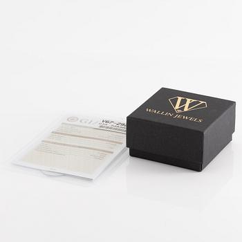 Earrings, 18K white gold set with heart-shaped diamonds. Accompanied by GIA dossier.