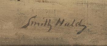 Frithjof Smith-Hald. Mother and childern by the sea.