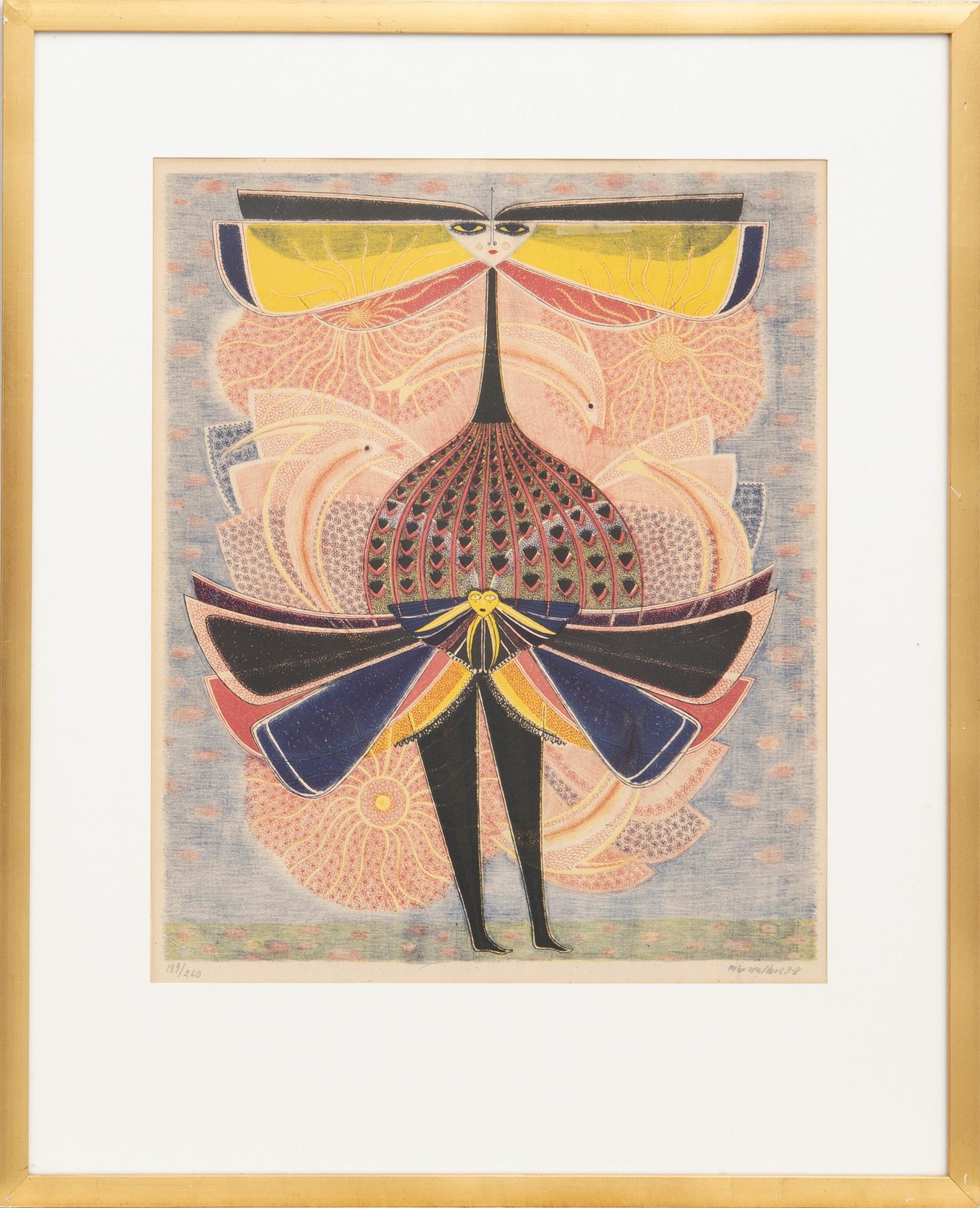 Max Walter Svanberg,  lithograph signed dated and numbered 58 189/260.