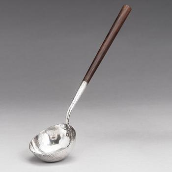 TAPIO WIRKKALA, A silver punch ladle and six silver beakers, marked TW,  Kultakeskus, Hämeenlinna, Finland 1976 an 1974.