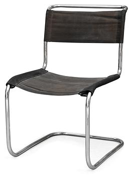 996. A Marcel Breuer chrome plated "B33" chair, probably by Gebrüder Thonet, Germany 1930's.