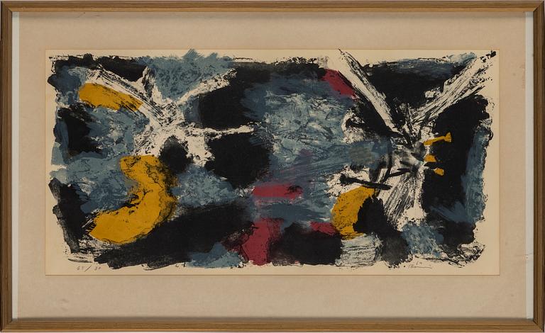 OLLE BONNIÉR, lithographic portfolio/triptych, signed and numbered 65/80 and dated 64.