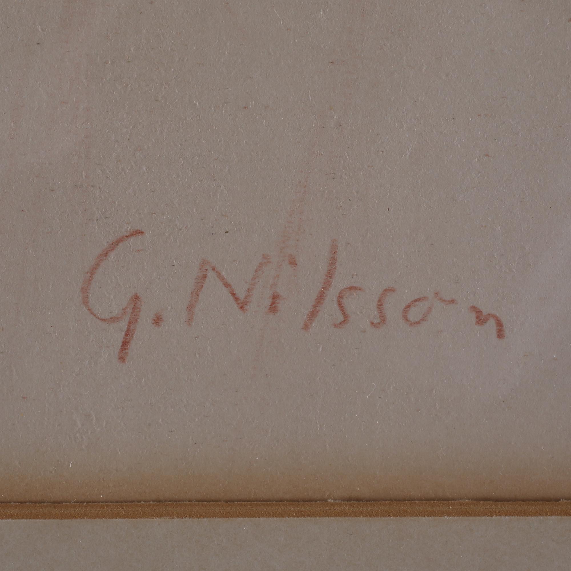 GUNNAR NILSSON, 2 st, krita, signerade.