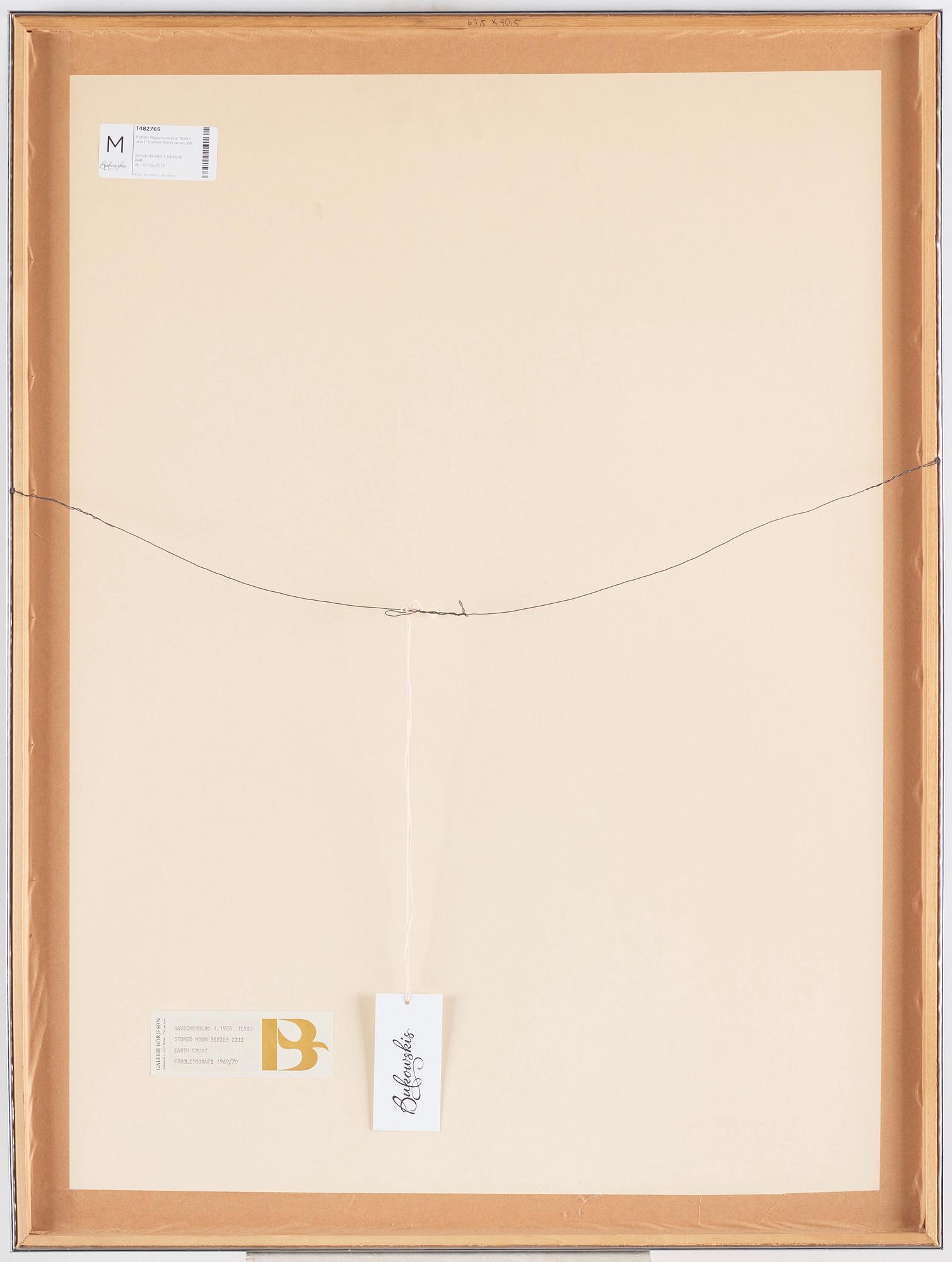 Robert Rauschenberg, litografi. Signerad och numrerad 10/42 med vit krita.