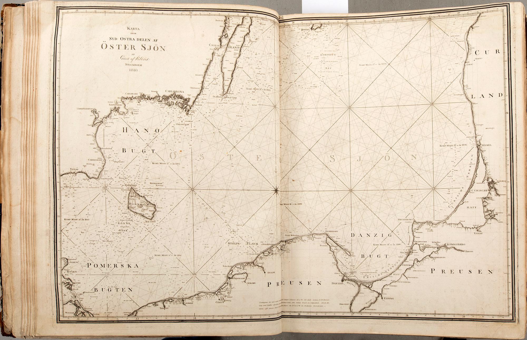 Gustaf af Klint, book, "Sweden's Maritime Atlas", 1797-1815.
