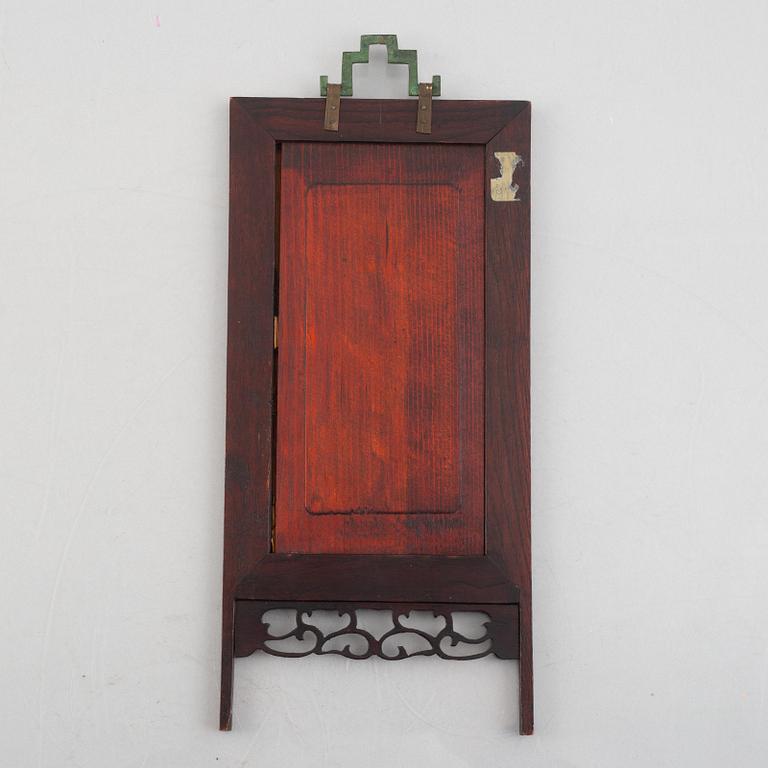 A Chinese famille rose porcelain plaque, 20th century.