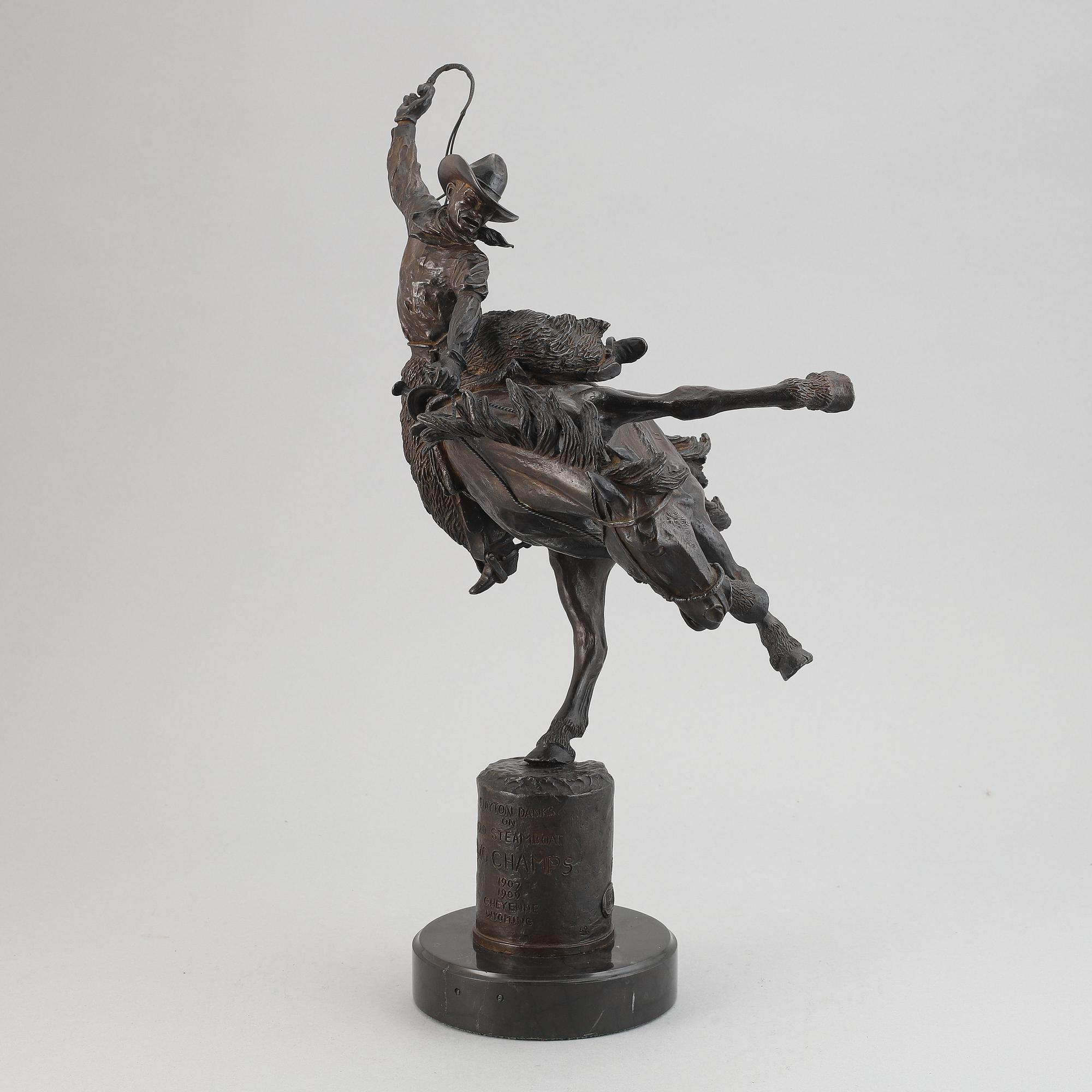 Harry Jackson, after. Sculpture. Signed. Foundry mark. Height 53 cm (including base).