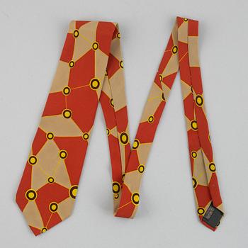 Memphis, ties, a pair and exhibition folder, 1980s.