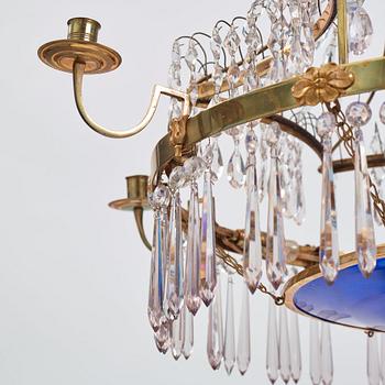 A late Gustavian seven-light chandelier, circa 1800.