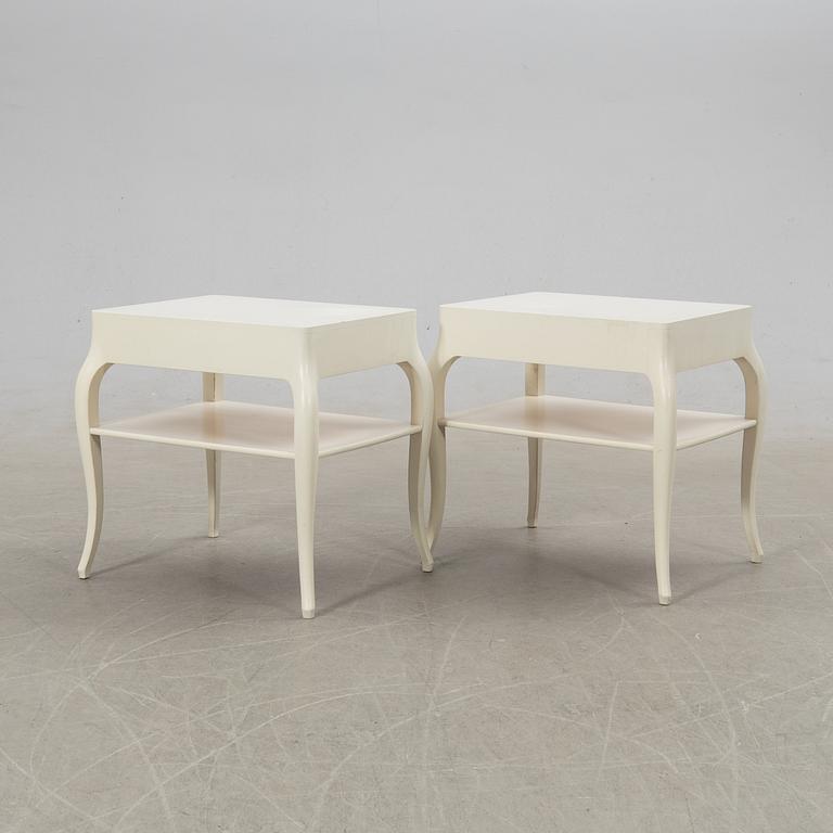 Bedside tables, a pair, mid-20th century.