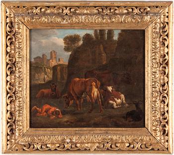 JAN VAN DER BENT, circle of, oil on relined canvas.