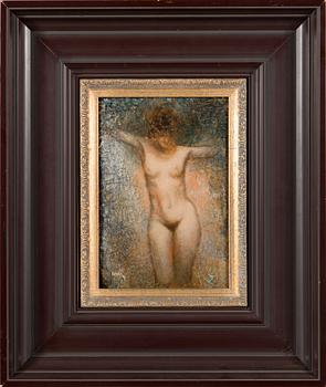 Reijo Meller, oil on board, signed and dated -84.