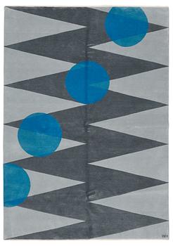 10. Cecilia Setterdahl, a carpet, "Itinerary Blue", 3/10, hand-knotted, ca 243,5 x 171, cm, Carpets CC Dubai.