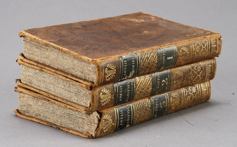 BOK, 3 vol, "Oeuvres Complètes de Mme. Cottin", Amelie Mansfield, Paris, 1818.