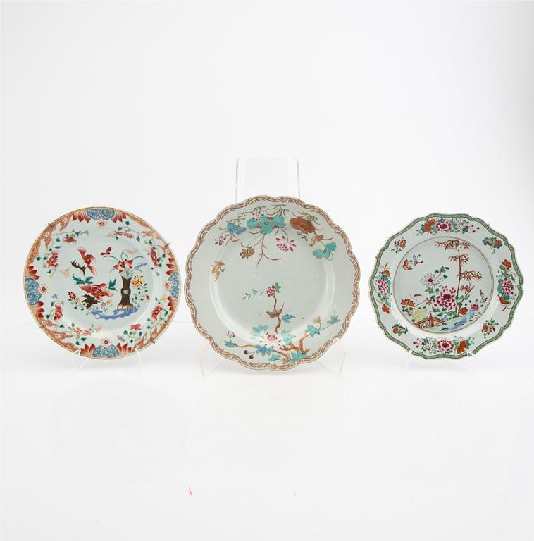 Tallrikar 6 st Kina 1700-tal porslin.