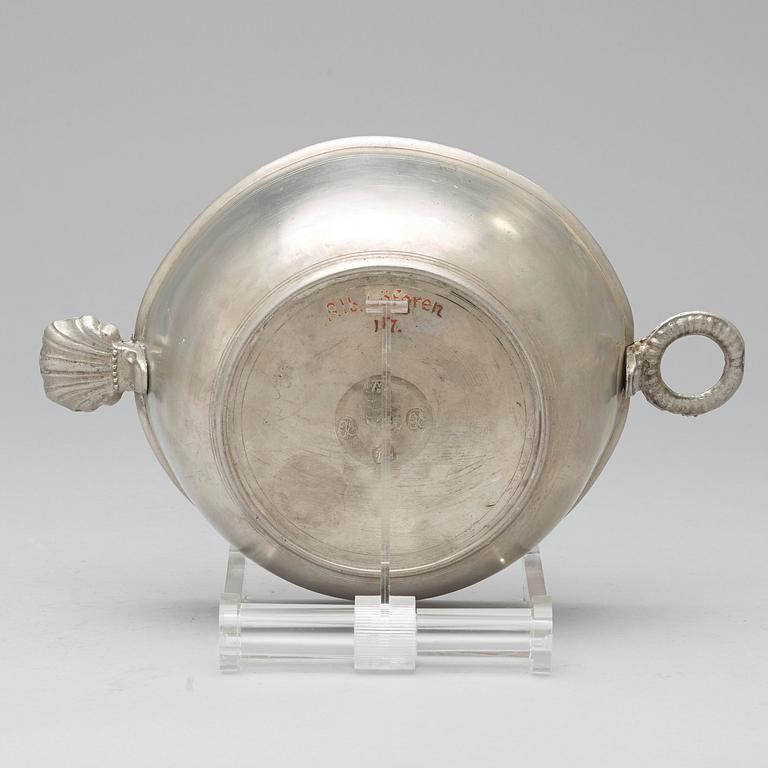 A pewter food holder by C P Eckerström 1832.