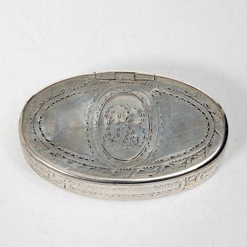 Box, silver, Erik Sorssell, Stockholm 1794.