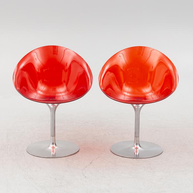 Philippe Starck, a pair of 'Eros' swiwel chairs, for Kartell.