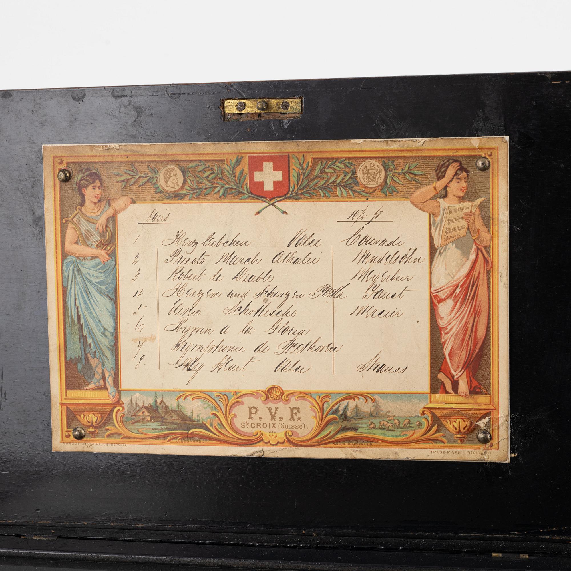 A music box, around the year 1900.