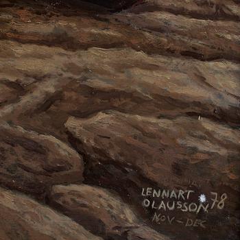 LENNART OLAUSSON, olja på pannå. Sign o dat -78 Nov-Dec.