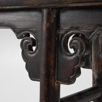 A Chinese hardwood altar table, Qing dynasty, 19th century.