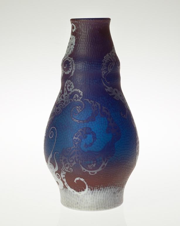 A Simon Gate cameo glass vase.