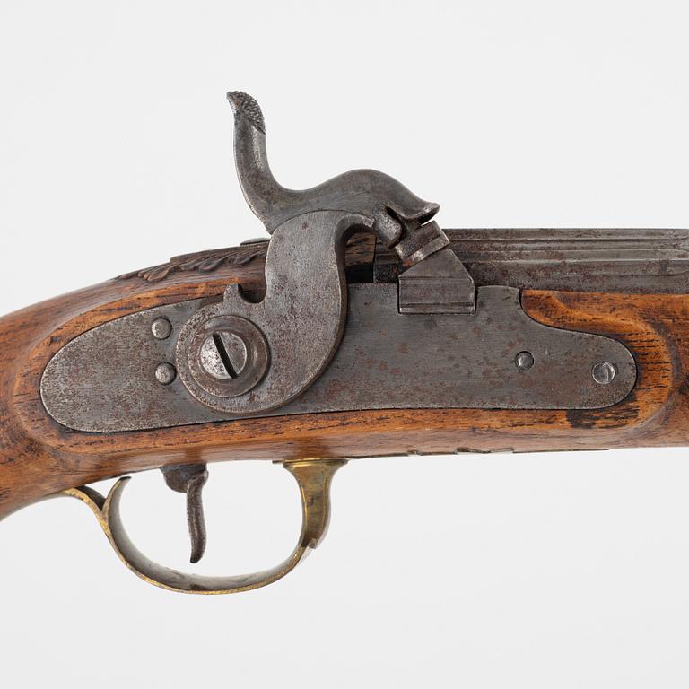 A pair of percussion pistols, Sweden, first half of the 19th Century.