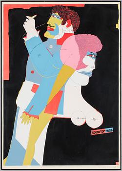 Richard Lindner · RICHARD LINDNER, färglitografi, signerad, numrerad 3/150.