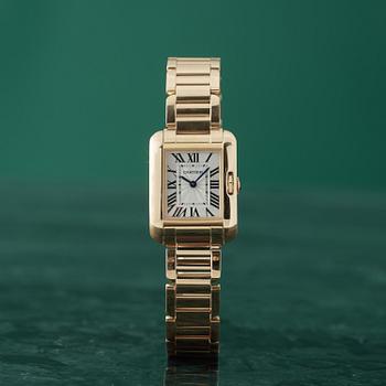 CARTIER, Tank Anglaise SM YG, wristwatch, 22,8 x 22 (30) mm,