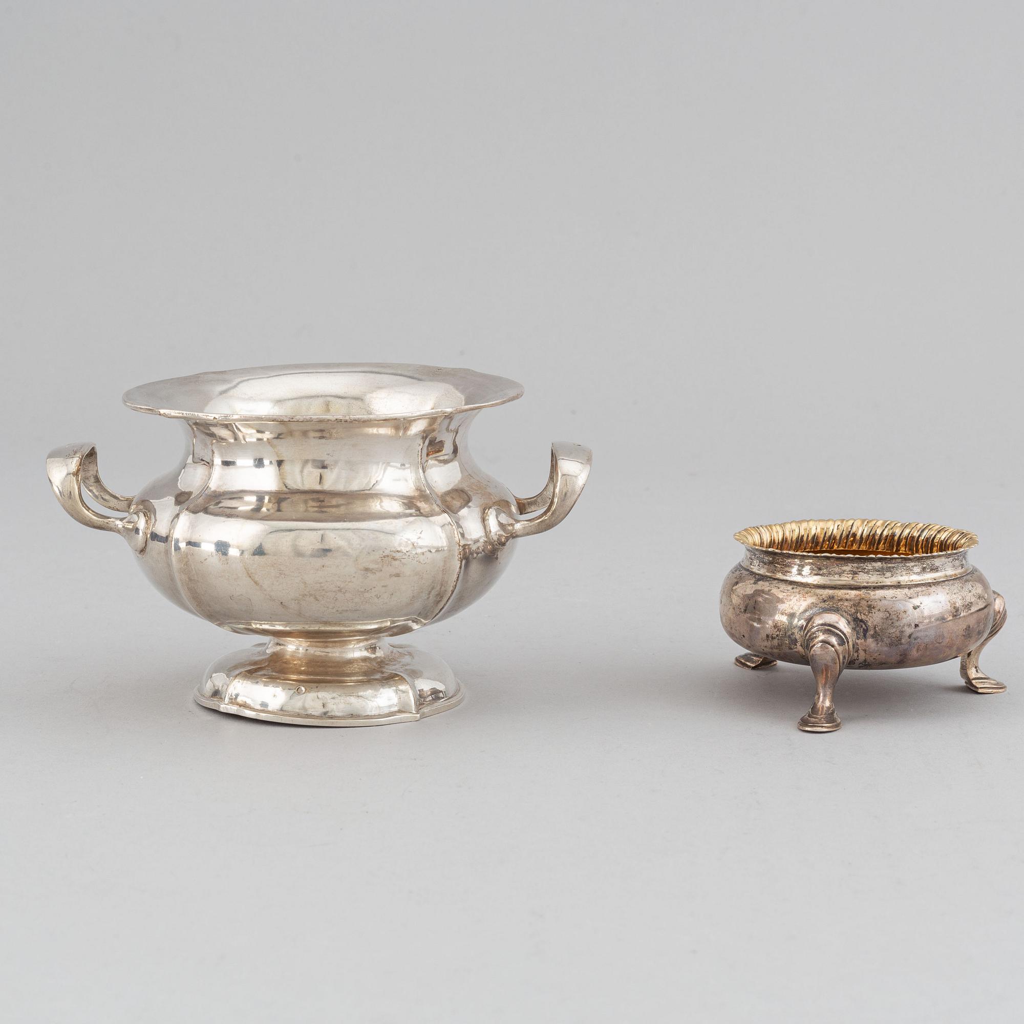 Six Russian silver pieces, mark of Wäkeva, Seipel and others, 18th/19th century.