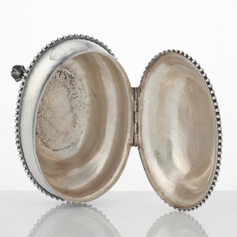 Anders Schotte, sockerskrin, silver, Uddevalla 1787. Rokoko.
