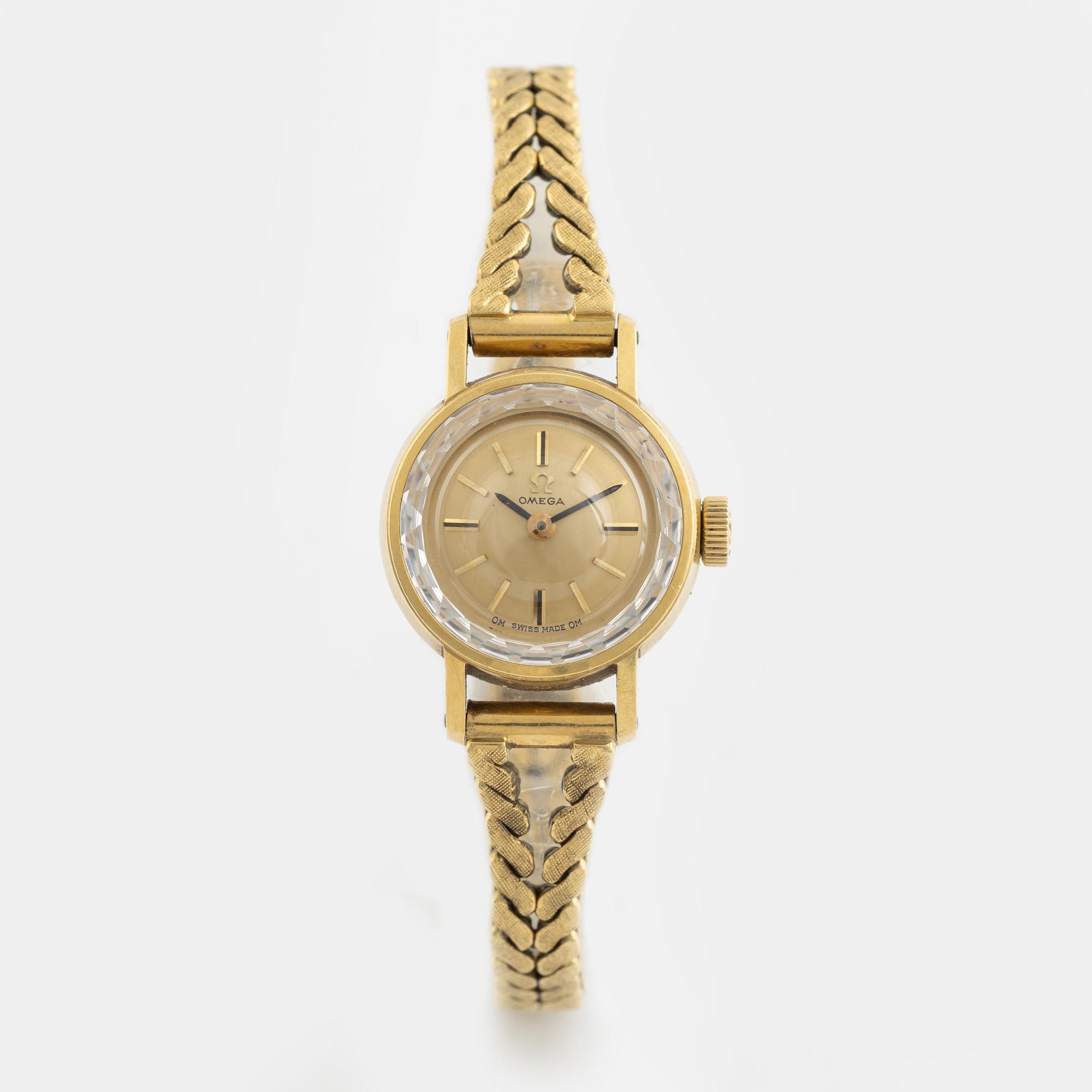 Omega, wristwatch, 17,5 mm.