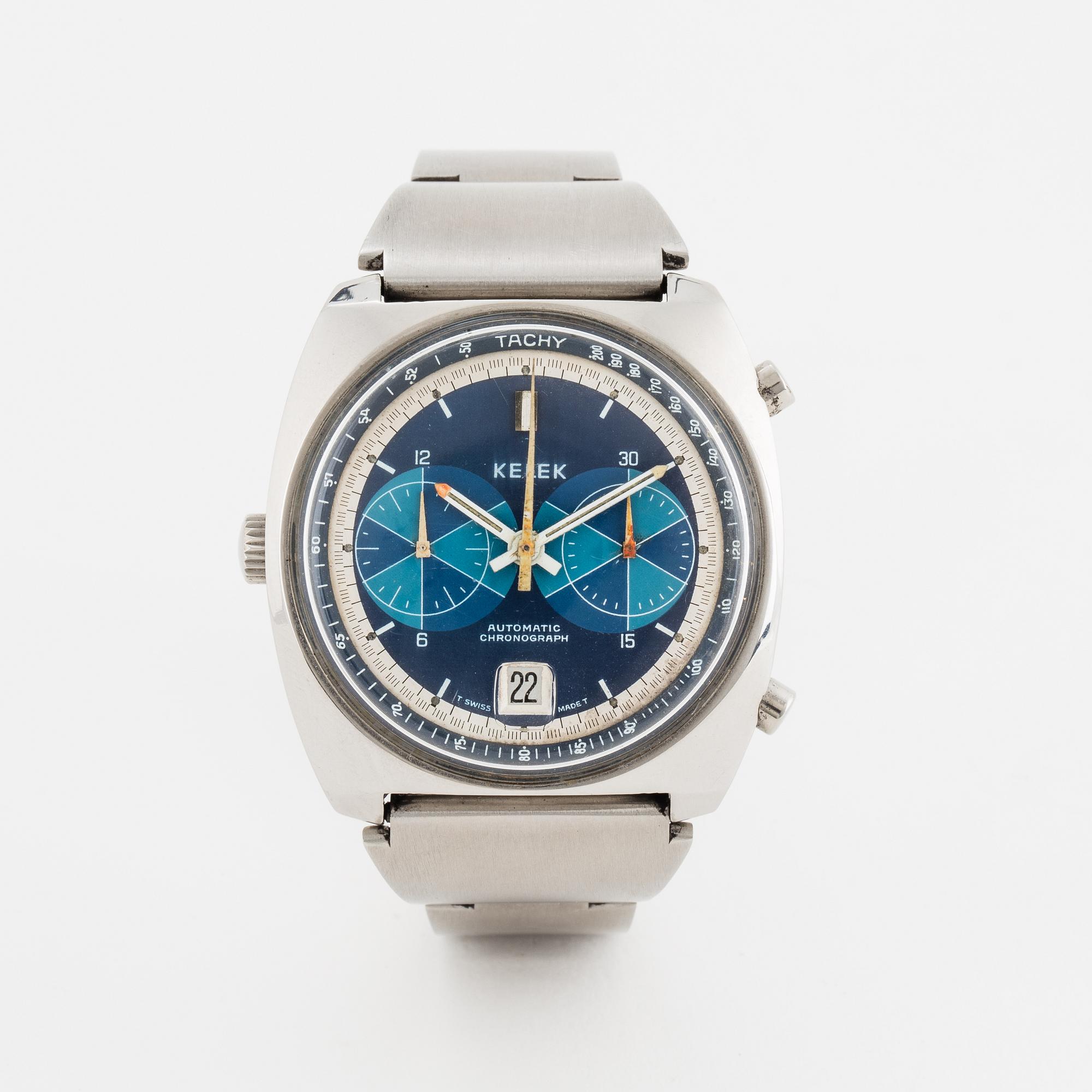 Kelek, wristwatch, chronograph, 40 x 42 mm.