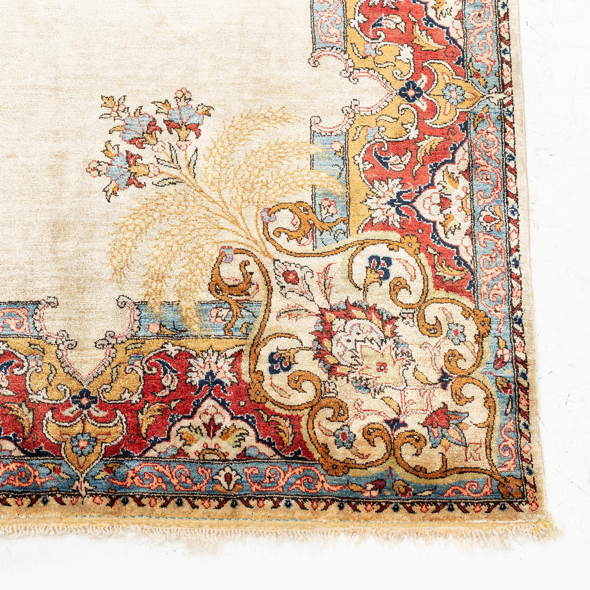 A mid 20th century Qum / Kashan rug, c. 207 x 138 cm.