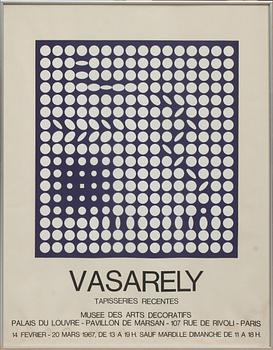 UTSTÄLLNINGSAFFISCHER, 3 st, G. Braque och V. Vasarely.