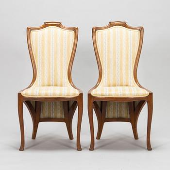 Edward Colonna, Four side chairs for Samuel Bing, Paris c. 1900.