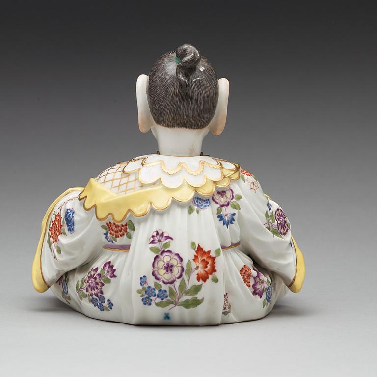 A Meissen porcelain nodding-head pagoda figure, 20th Century.