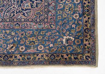 A semi-antique Kerman carpet, figural, c. 371 x 285 cm.