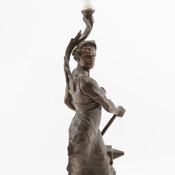 Bordslampa 1900-talets första hälft.