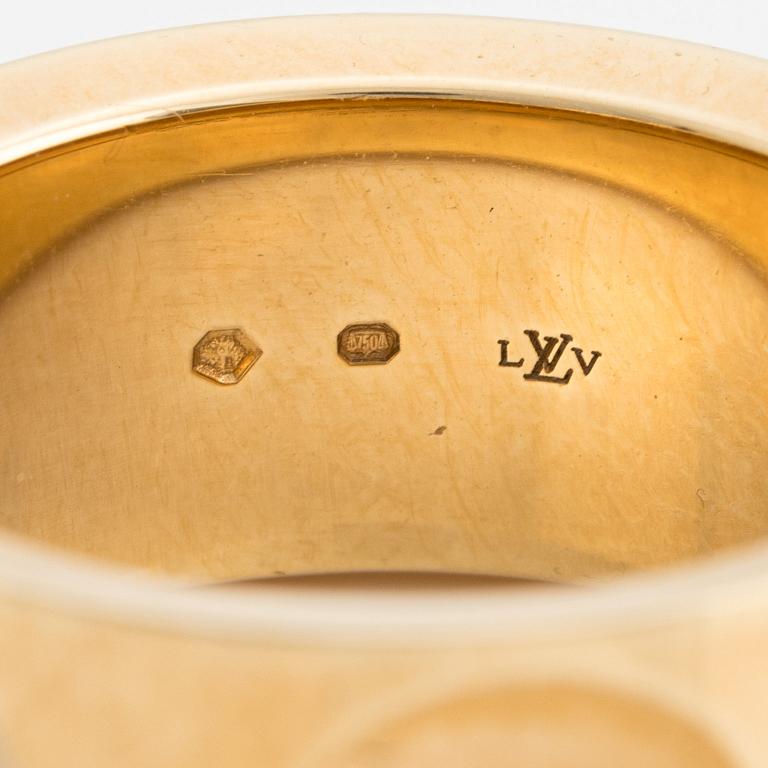 Louis Vuitton, an 18K gold 'Empreinte' ring with diamonds.