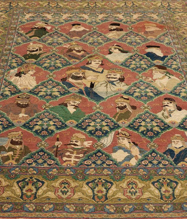 RUG. Semi-antique Tabriz Figural. 185,5 x 138,5 cm.