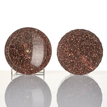 An Empire 'Blyberg' porhyry butter box from Älvdalen, Sweden, early 19th century.