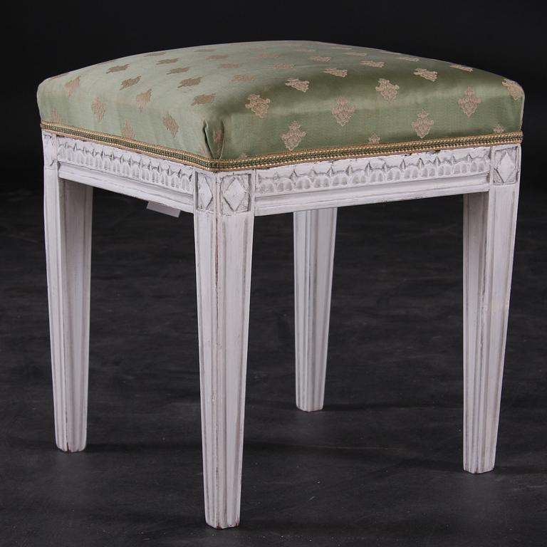 TABURETT, gustavianskt provinsarbete. 1700/1800-tal.